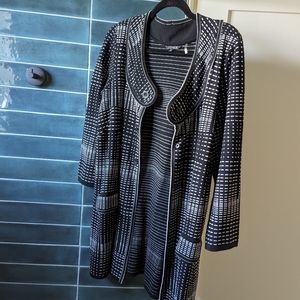 Nic + Zoe Black and White Blazer / Jacket, Size Medium